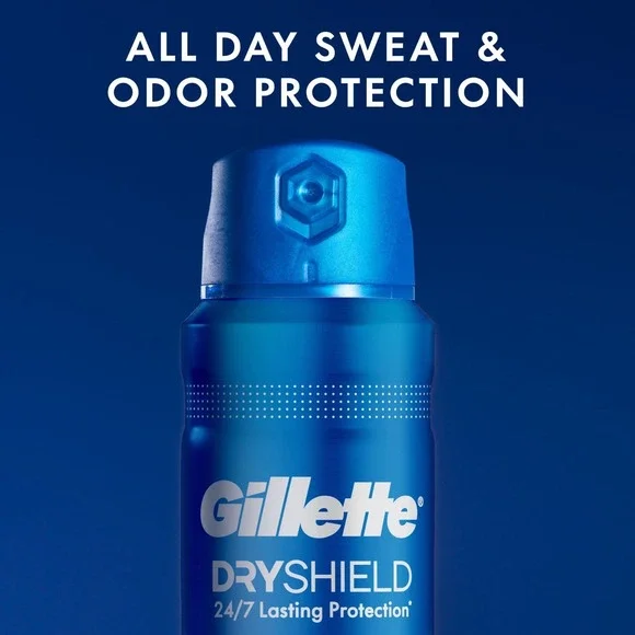 Gillette Dry Spray Antiperspirant and Deodorant for Men Arctic Ice Scent 4.3 oz - Picture 2 of 6
